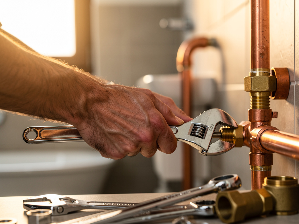 Intervention plombier à Bagnolet : artisan au travail